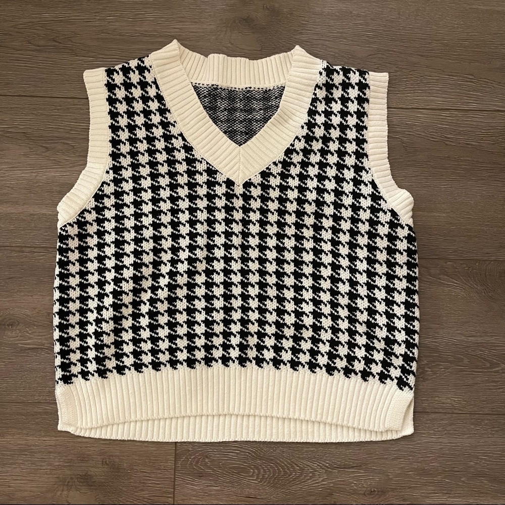 Checkered Sweater Vest